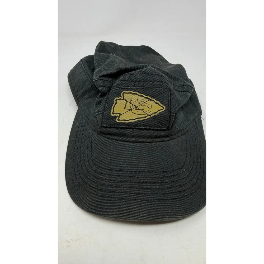 Kansas City Chiefs Hat Unisex S/M Black NFL Football Cadet Military EUC